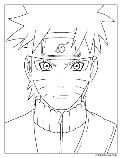 Trang Tô Màu Khuôn Mặt Naruto