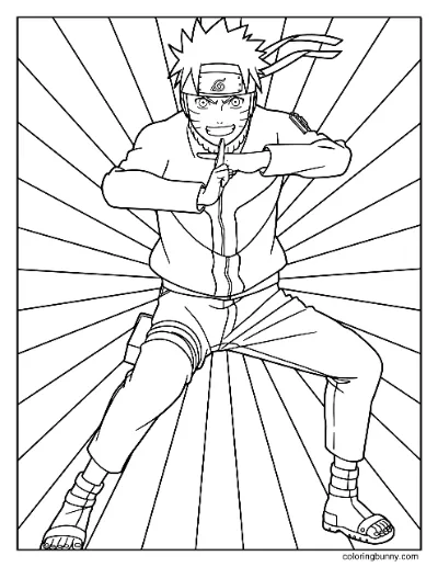 Trang Tô Màu Tư Thế Ninja Naruto