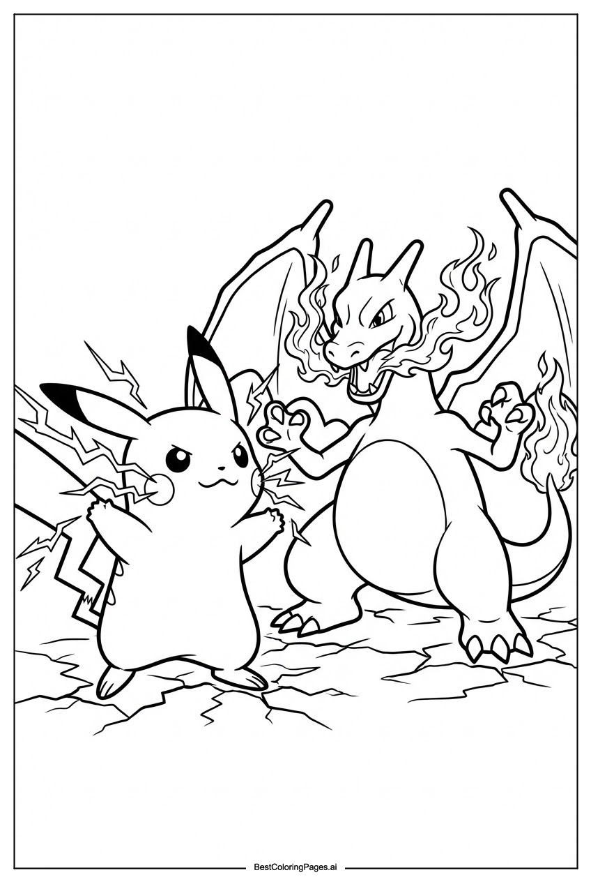 Pokemon battle scene