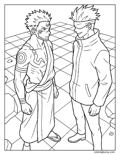 Trang Tô Màu Ryomen Sukuna vs Satoru Gojo