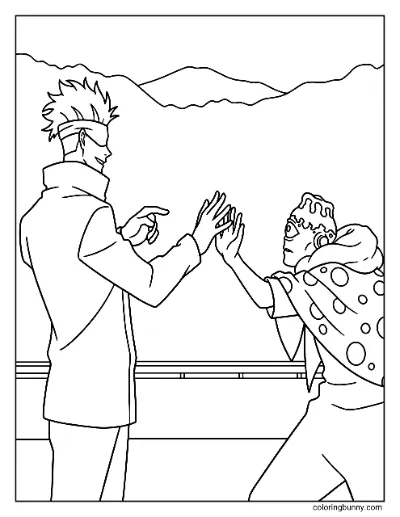 Trang Tô Màu Satoru Gojo vs Jogo