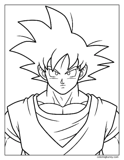 Trang Tô Màu Goku Gần