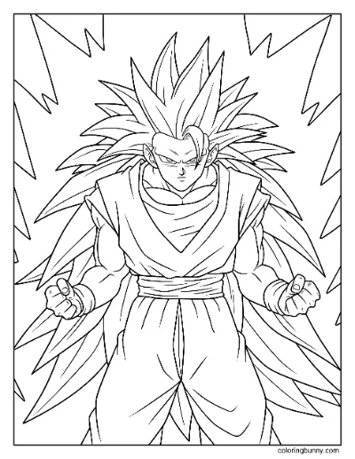 Goku Siêu Saiyan 3 Trang Tô Màu Dragon Ball Z