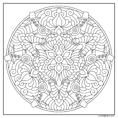 Trang Tô Màu Mandala Sussie KPop Thợ Săn Quỷ