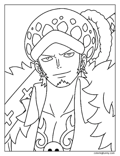 Trang Tô Màu Trafalgar D. Law One Piece