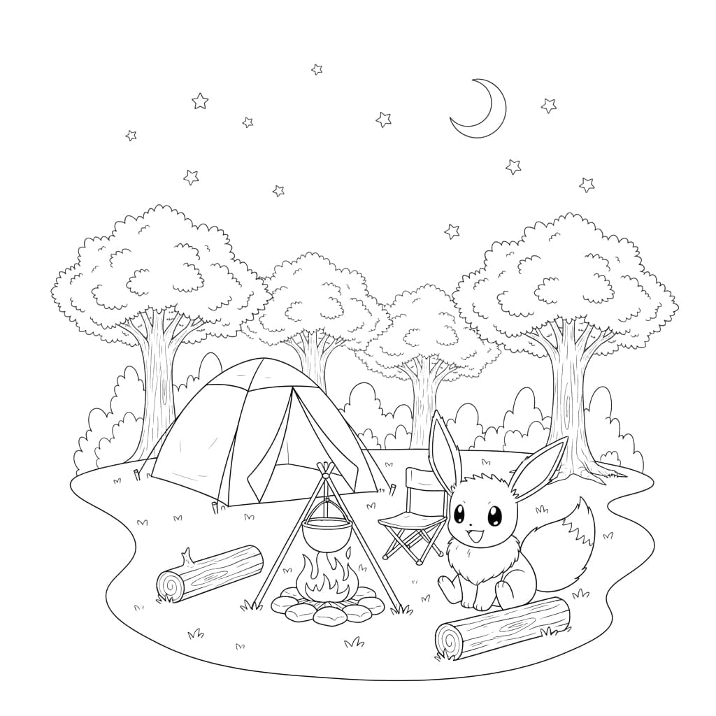 Eevee Đi Cắm Trại