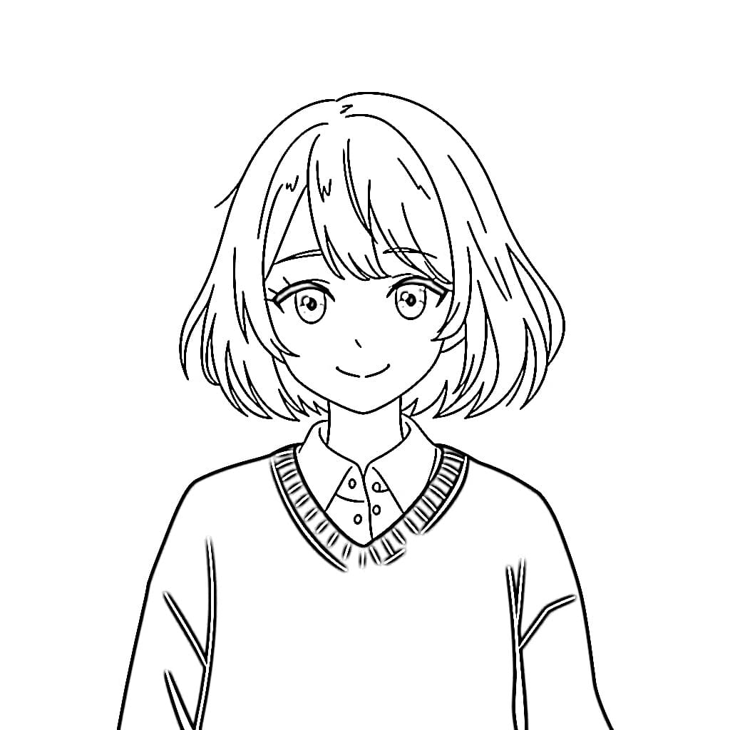 Anime Girl Ngầu Cười