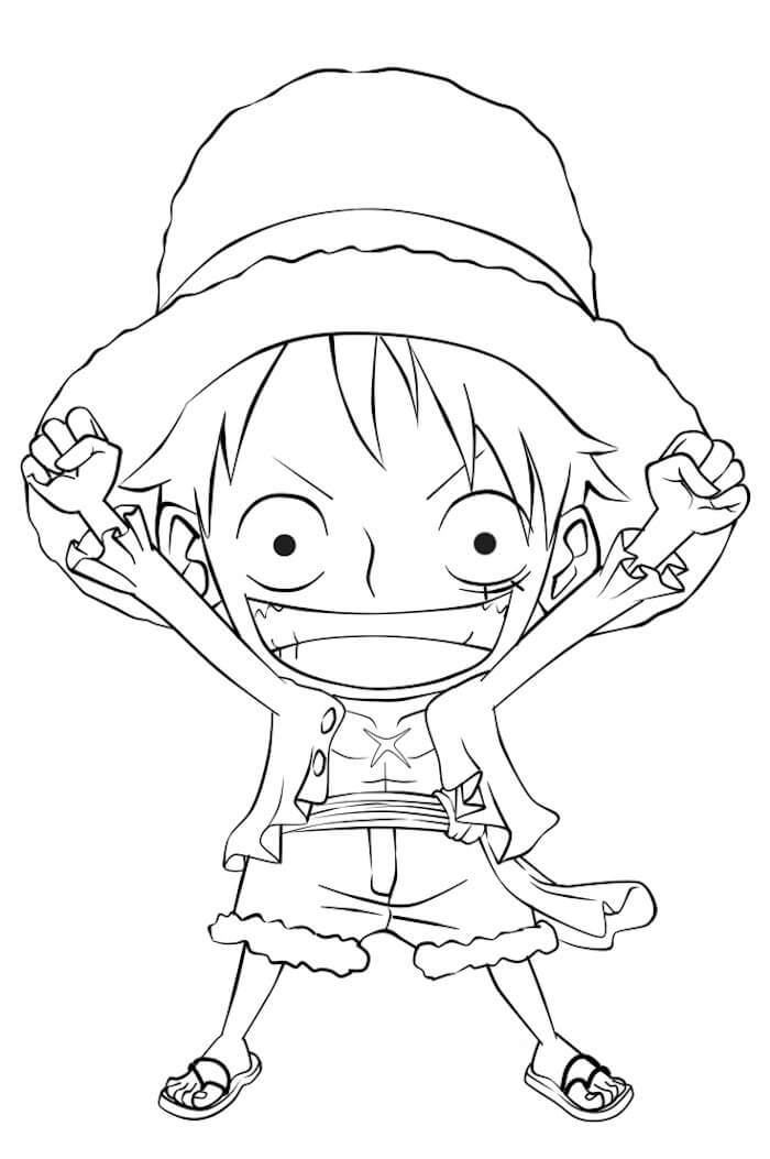 Chibi Luffy Vui Vẻ