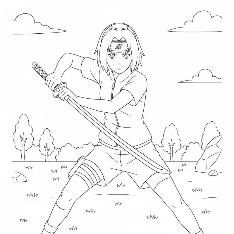 Haruno Sakura Cầm Kiếm