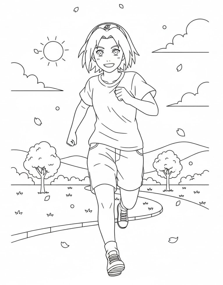 Haruno Sakura Chạy Bộ