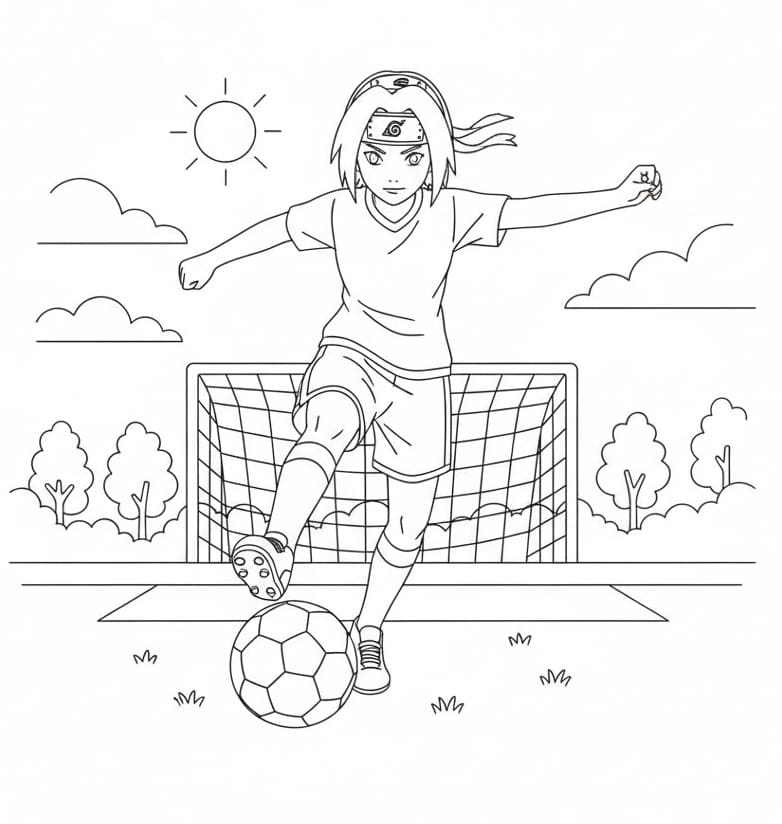 Haruno Sakura Đá Bóng