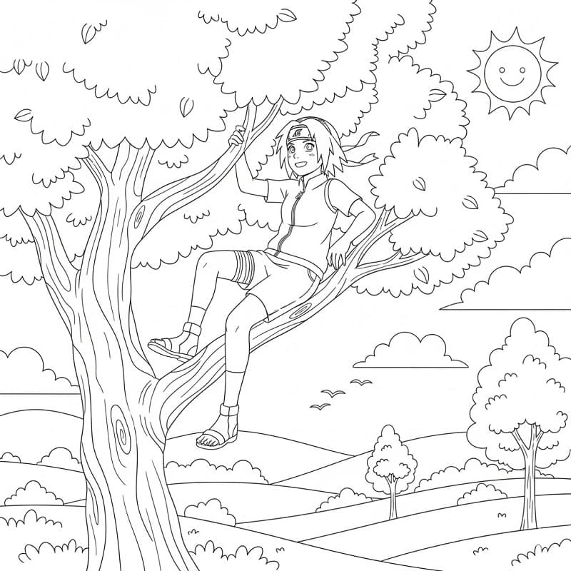 Haruno Sakura Trên Cây