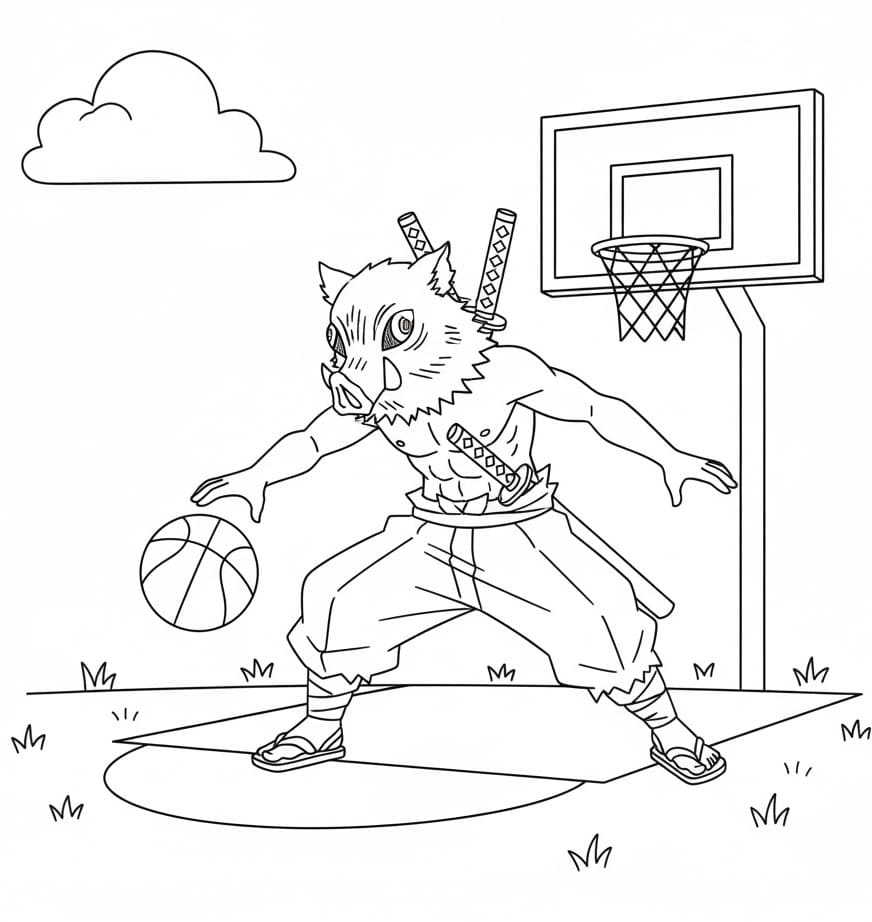 Inosuke Chơi Bóng Rổ