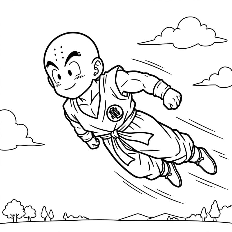 Krillin Đang Bay