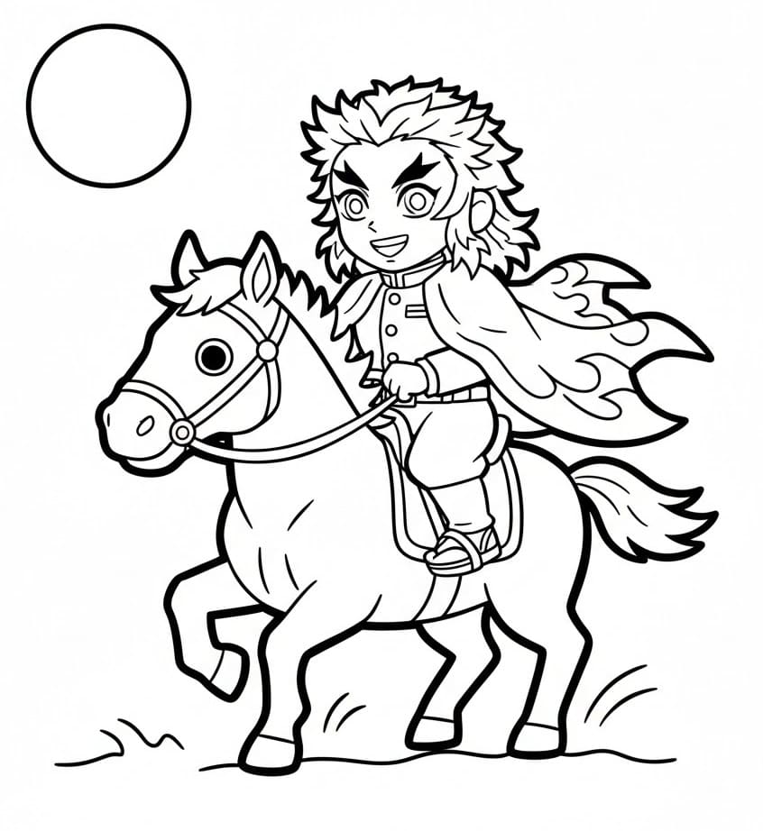 Kyojuro Rengoku Cưỡi Ngựa