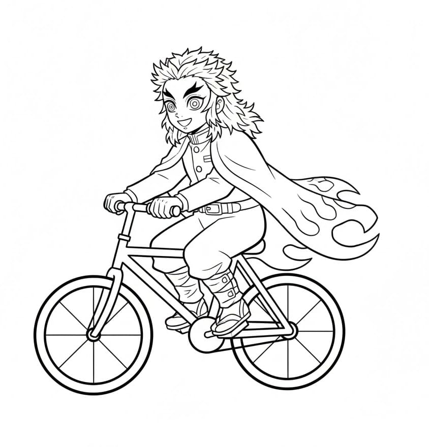 Kyojuro Rengoku Đạp Xe