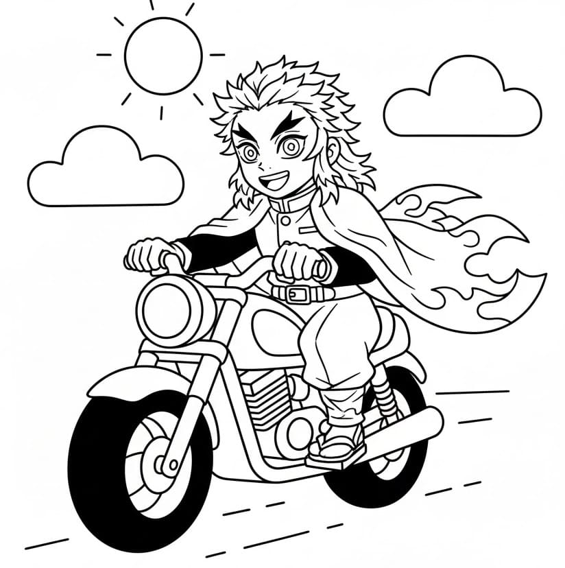 Kyojuro Rengoku Đi Xe Máy