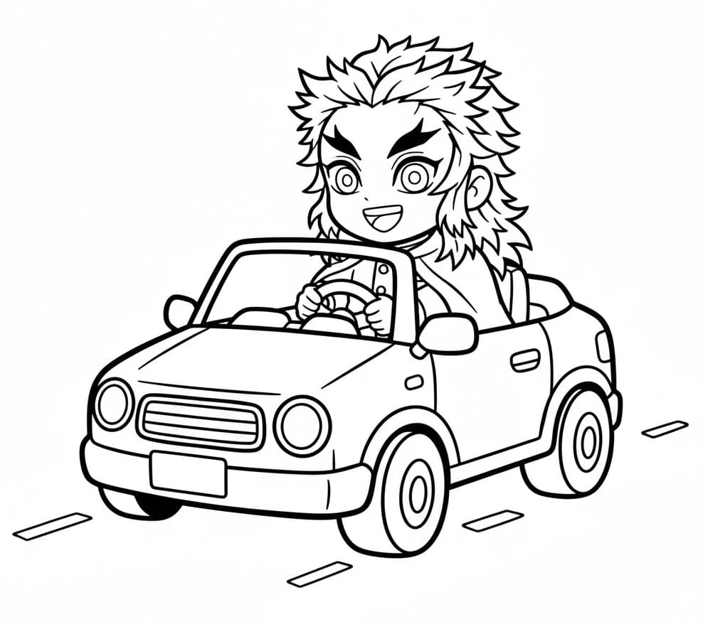 Kyojuro Rengoku Lái Ô tô