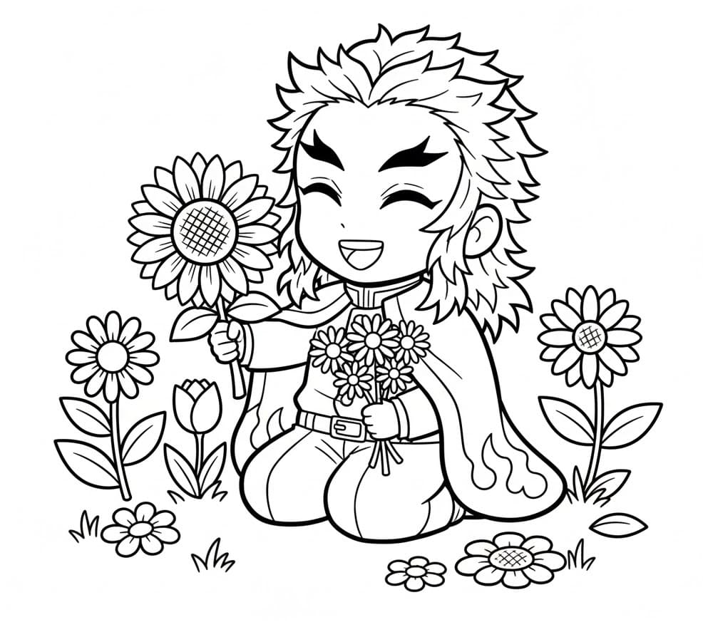 Kyojuro Rengoku trong Vườn Hoa