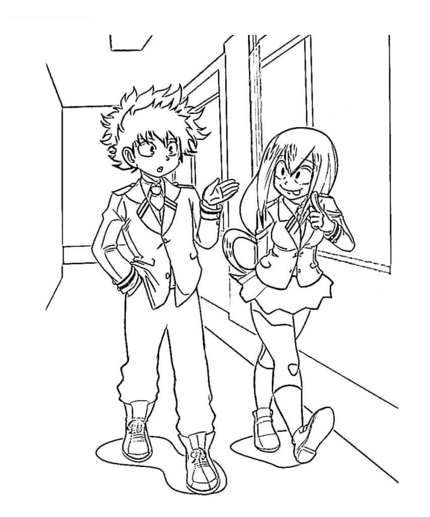Midoriya và Tsuyu Asui