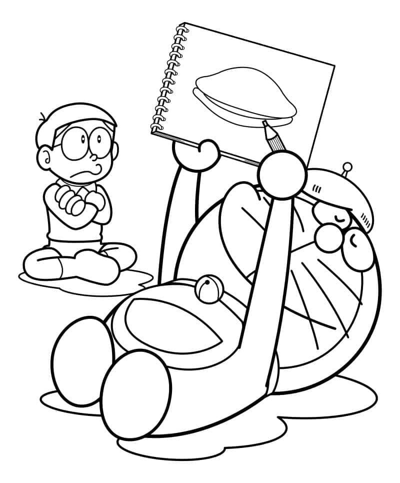 Nobita Và Doraemon Vẽ