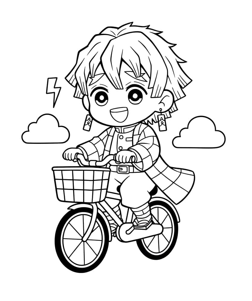 Zenitsu Đi Xe Đạp