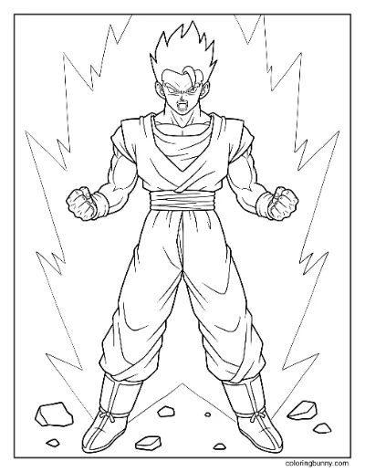 Gohan Tối Thượng Trang Tô Màu Dragon Ball Z