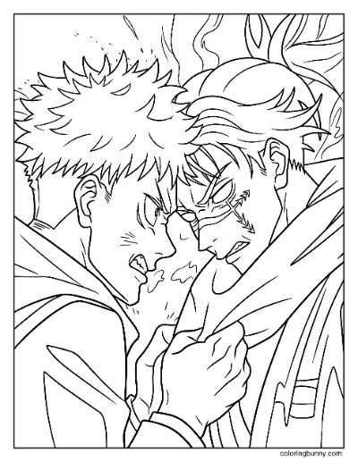 Trang Tô Màu Yuji Itadori vs Choso