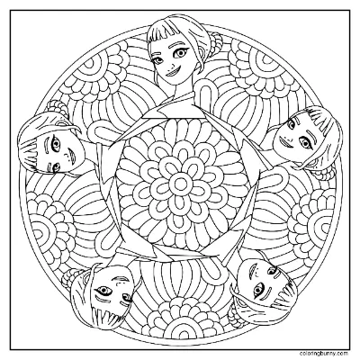 Trang Tô Màu Mandala Zoey KPop Thợ Săn Quỷ