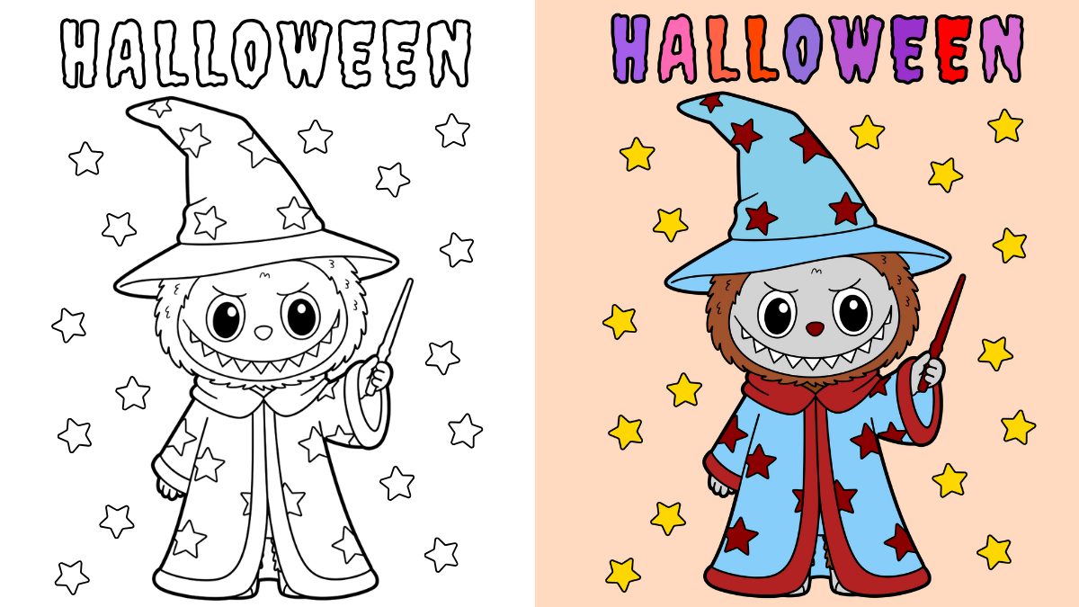 Trang Tô Màu Halloween Labubu