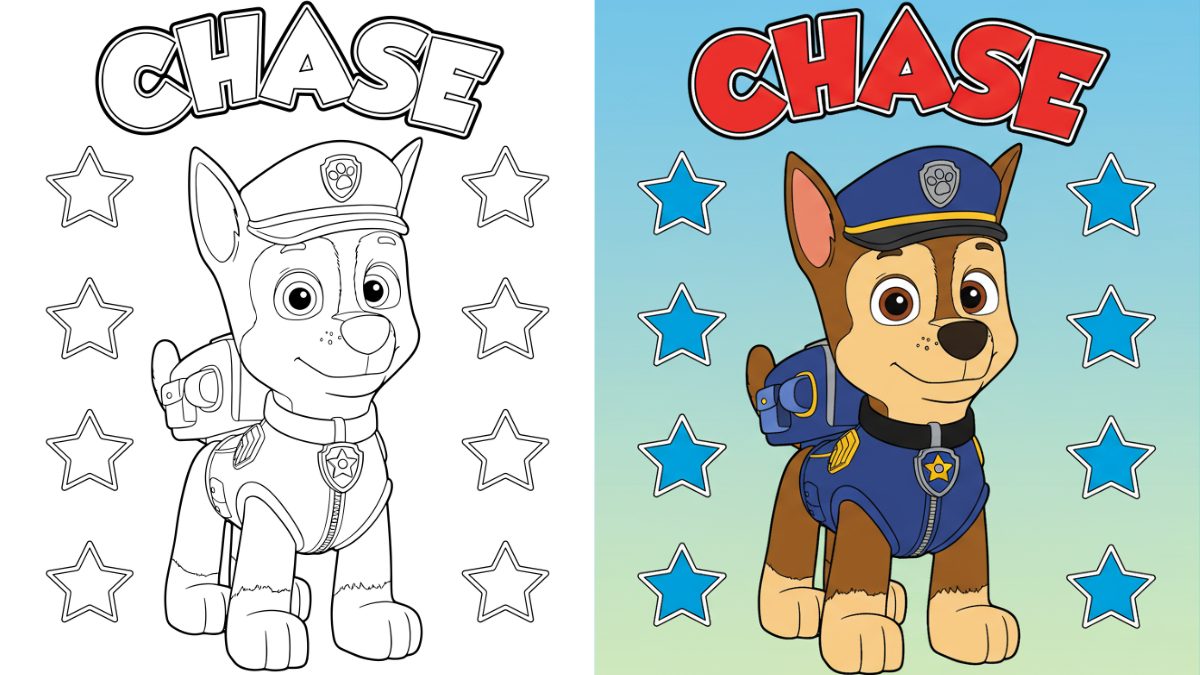 Trang Tô Màu Paw Patrol Có Chase