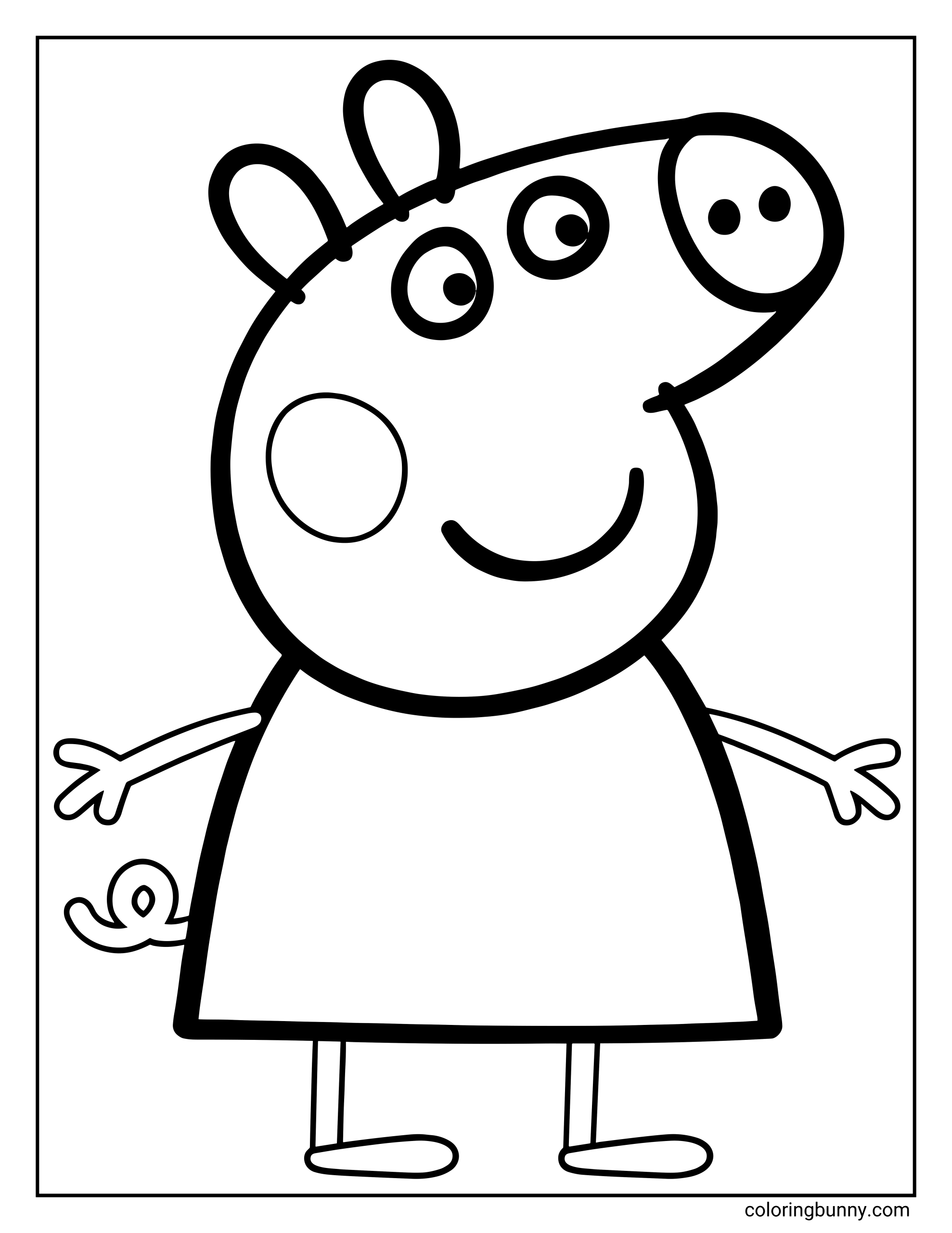 Trang Tô Màu Peppa Pig Đơn Giản