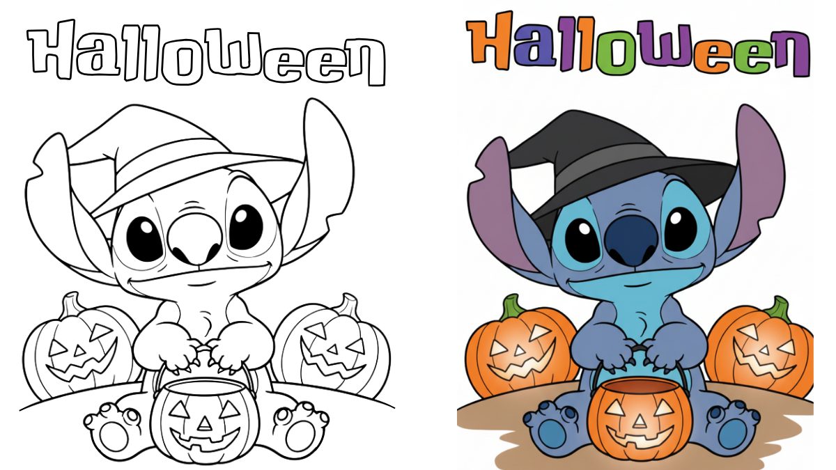 Trang Tô Màu Halloween Stitch