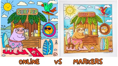 Tô Màu Trực Tuyến So Với Bút Đánh Dấu: Một So Sánh Ấm Áp