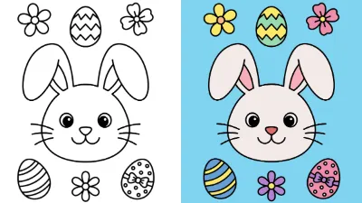 Trang Tô Màu Thỏ Phục Sinh