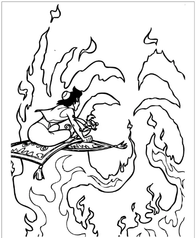 Tô Màu Aladdin và Cây Đèn Thần