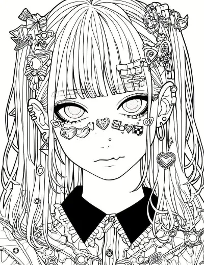 Tô Màu Anime Girl Ngầu