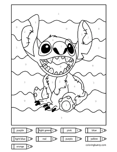Trang tô màu Stitch Halloween khâu lại theo số (1)