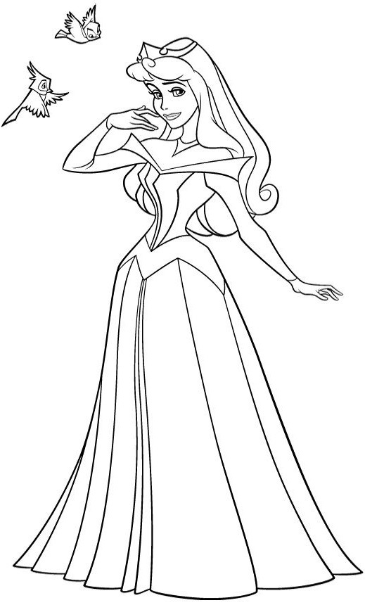 aurora và những chú chim