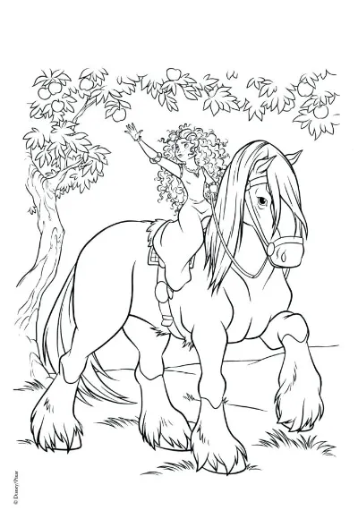 công chúa merida hái táo