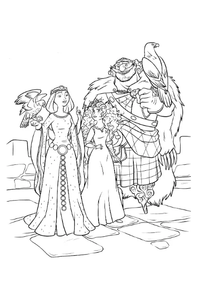 gia đình công chúa merida