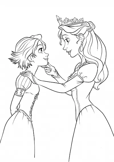 rapunzel và queen arianna