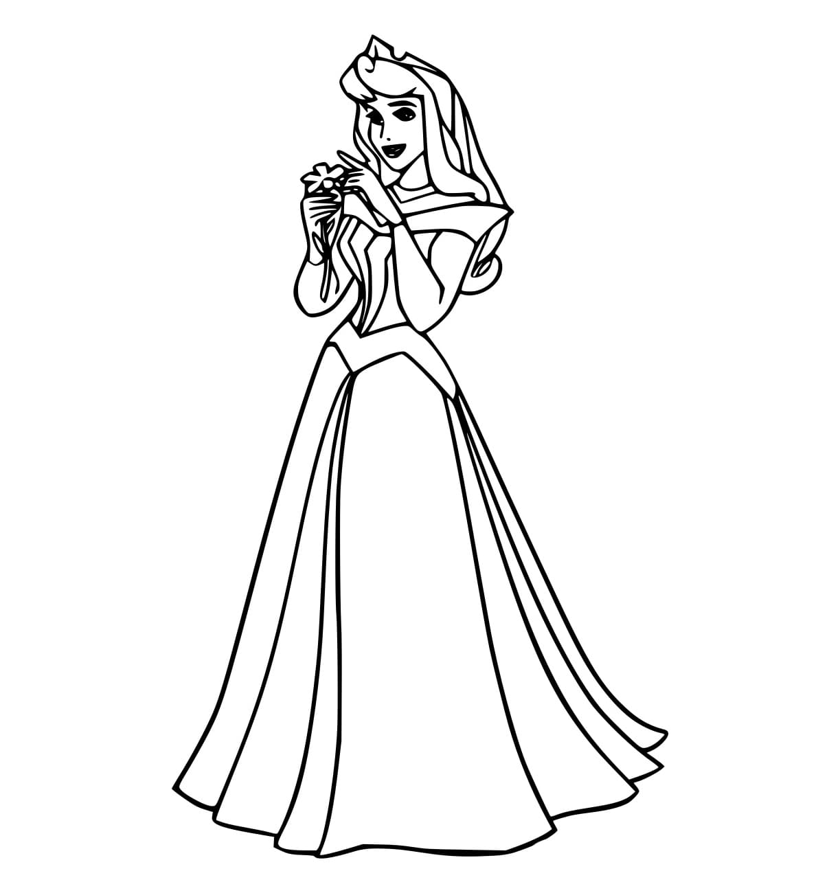 Aurora Cầm Bông Hoa