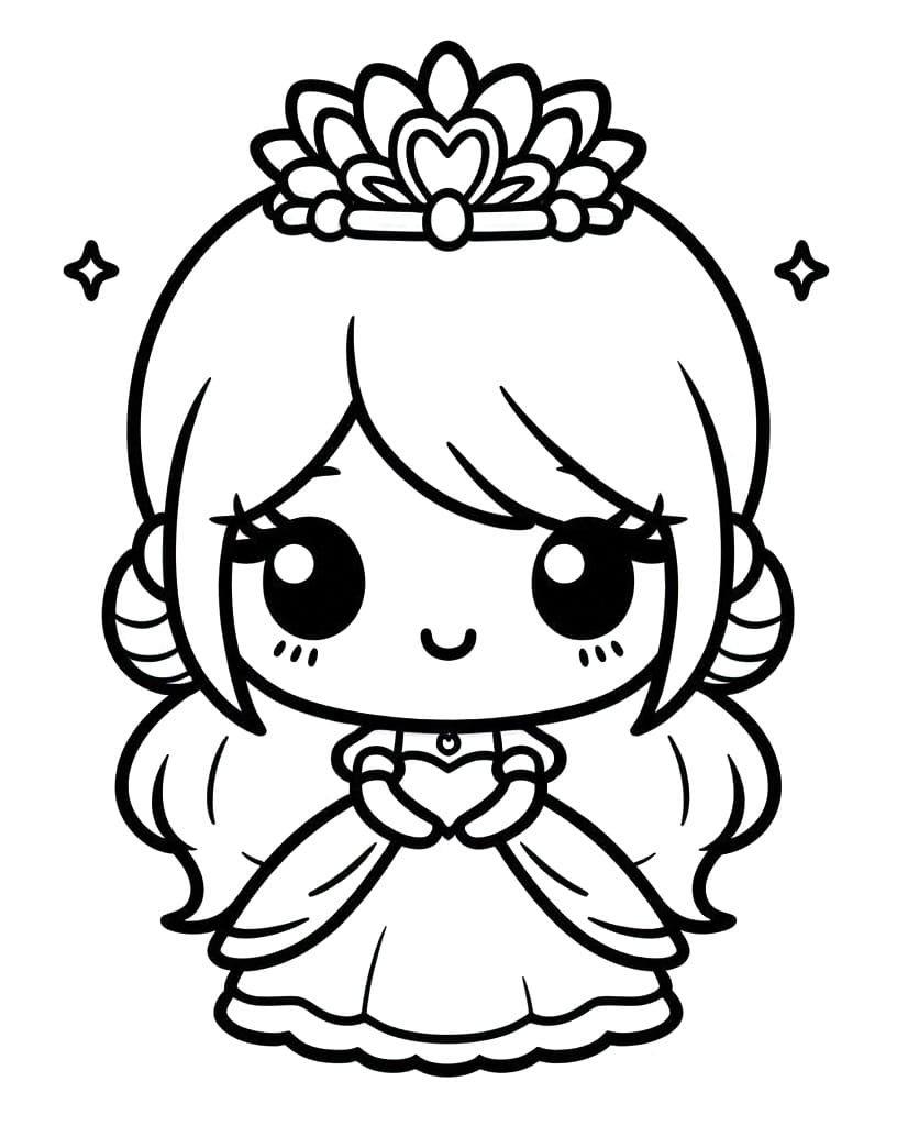 Tô Màu Công Chúa Chibi