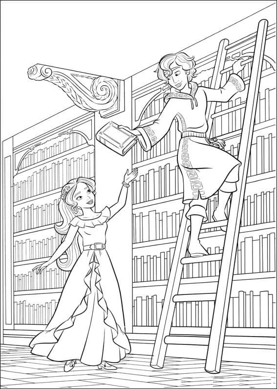 Công Chúa Elena Trong Thư Viện