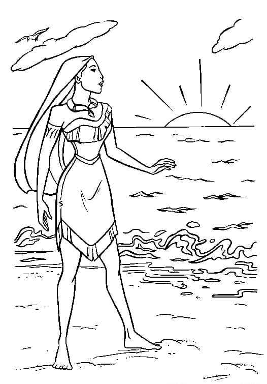 Công Chúa Pocahontas Trên Bãi Biển