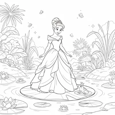 Công Chúa Tiana Trên Đầm Nước