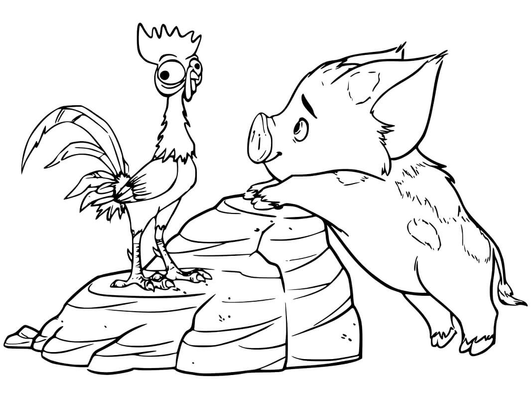 Lợn Pua và Gà Trống Hei Hei