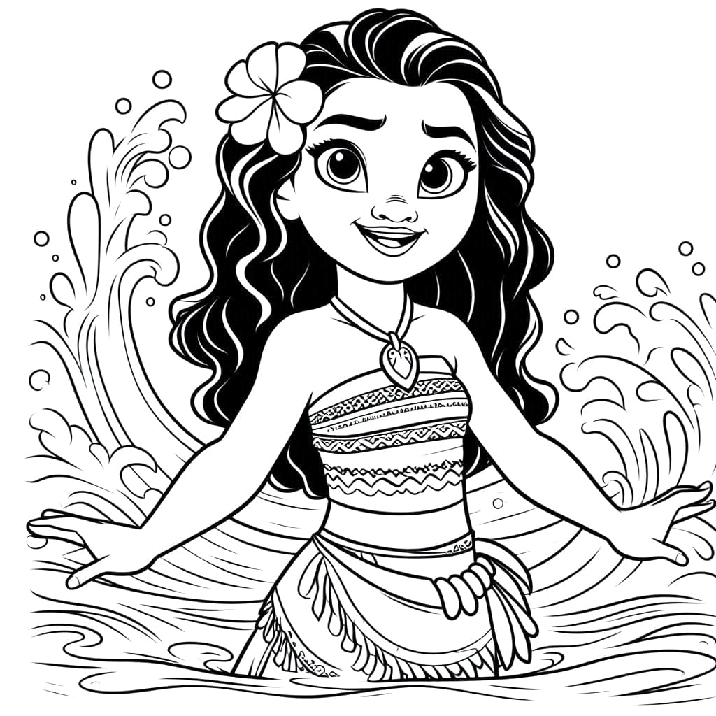Moana Chơi Với Sóng