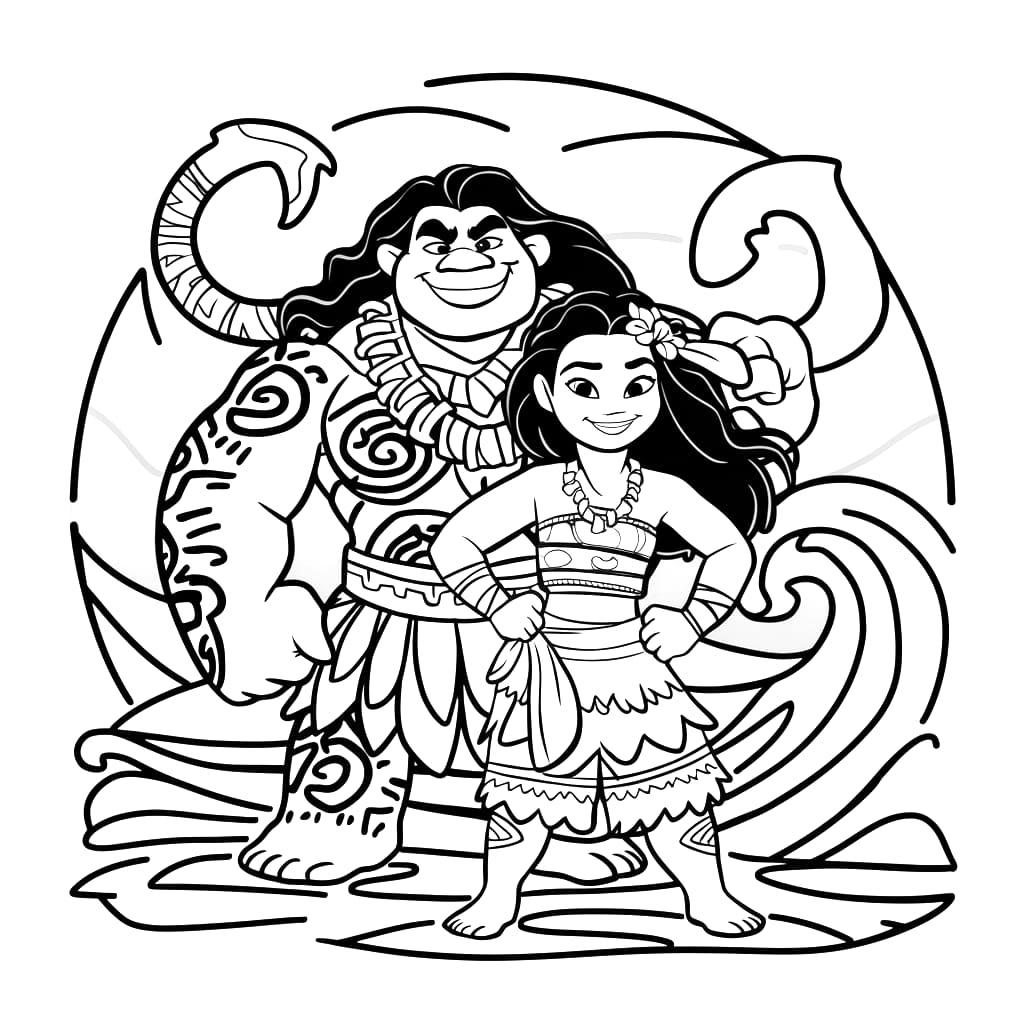 Moana Và Maui CườI